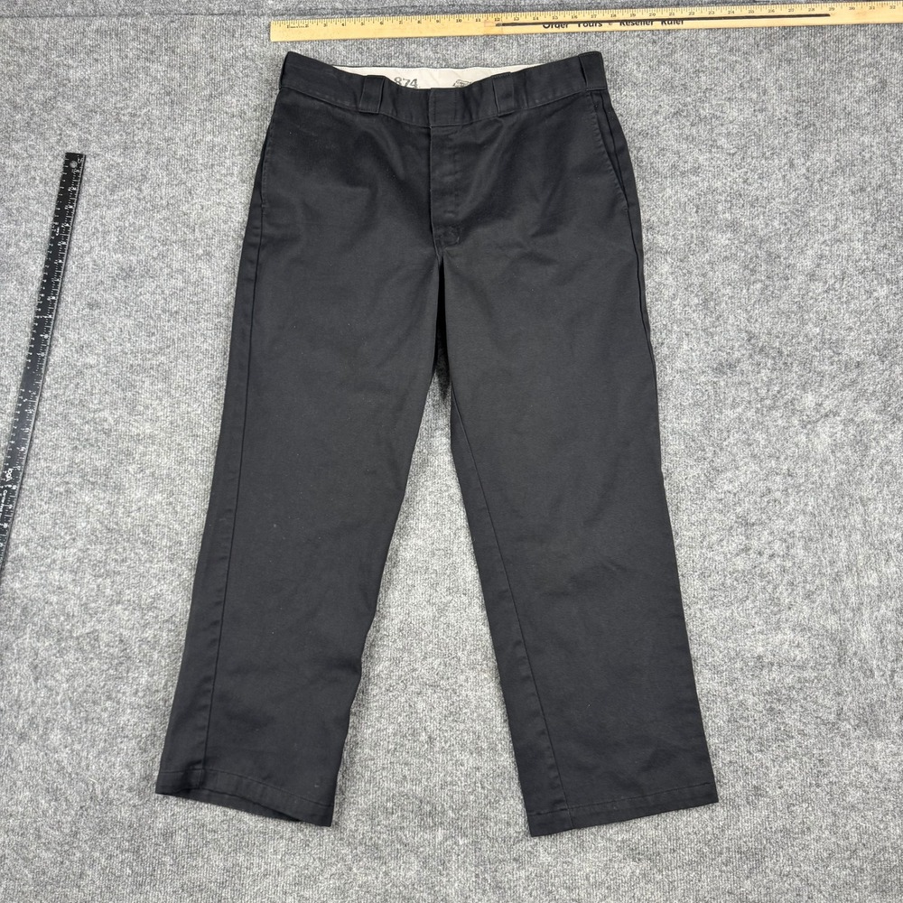 Dickies Pants Mens 36x29 Black 874 Original Fit Straight Leg Twill Work Pants